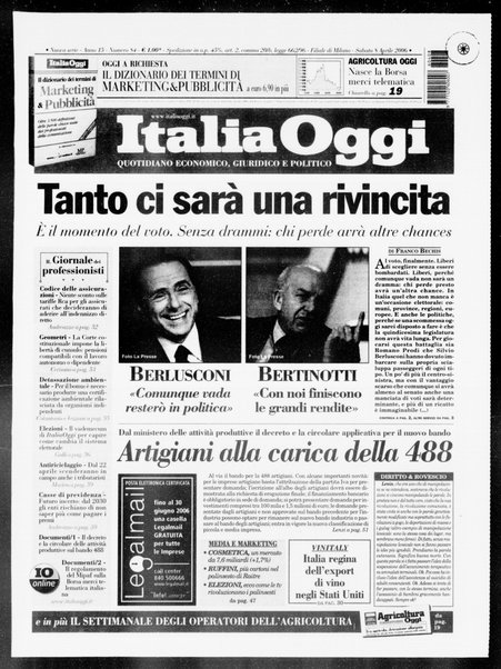 Italia oggi : quotidiano di economia finanza e politica